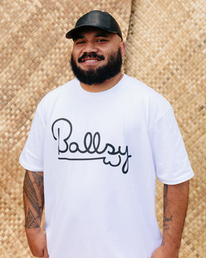 Be Ballsy Logo Tee - White